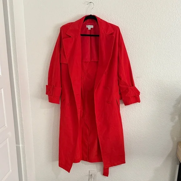 Red Trench Coat - Picture 1 of 6